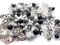 Black & Silver Charm Assortment, 20 pieces, Goth or Creepy Charm Mix, Adorabilities